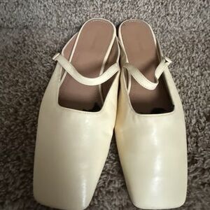 Mansur Gavriel Cream Mules